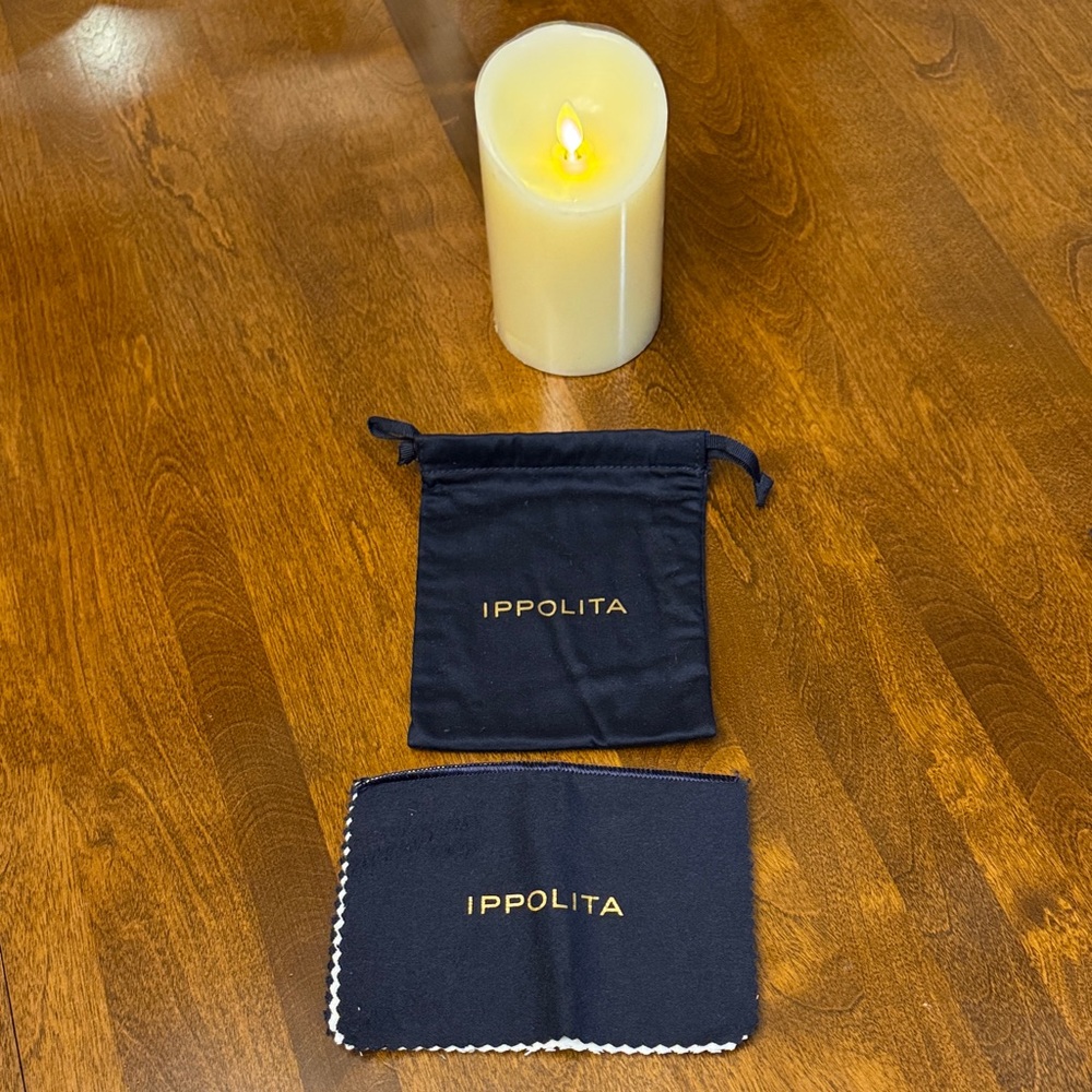 Ippolita Black Pouch (6” x 4.5” and Cloth Set (6” x 4”)